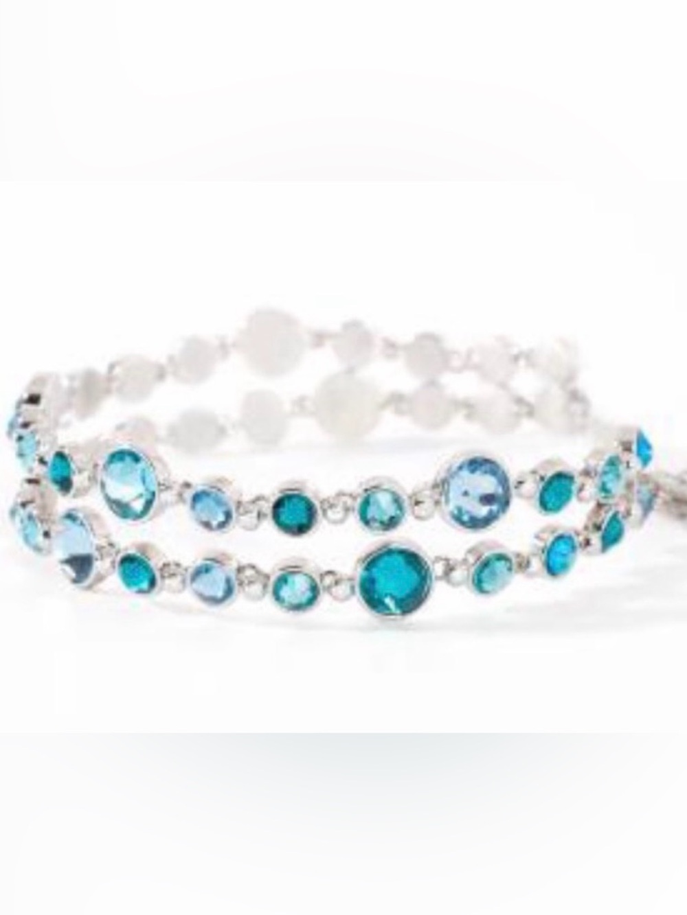 🩵🐬NWT Touchstone Crystal GLAM Bracelet TROPICS - NEW SHADE Adj 7 1/4-9"
